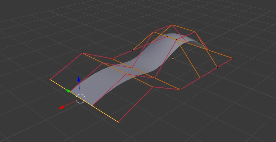 NURBS surface with control points